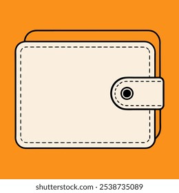 A simple and clean illustration of a closed wallet, perfect for representing financial concepts, security, or personal belongings. This minimalist design is ideal for websites, apps.