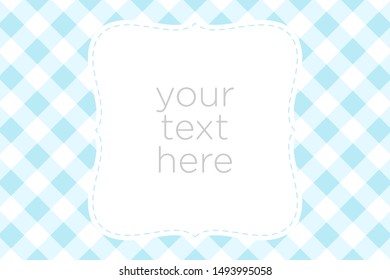 Simple and Clean illustration Frame and Square background in blue color.