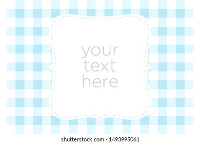 Simple and Clean illustration Frame and Square background in blue color.