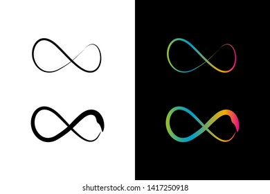 Simple and Clean illustration infinity symbol.