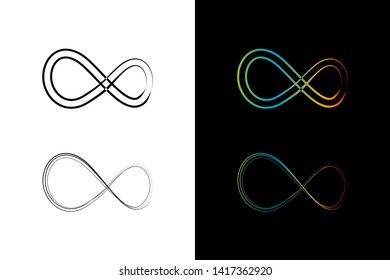 Sencilla y limpia ilustración símbolo de infinito.