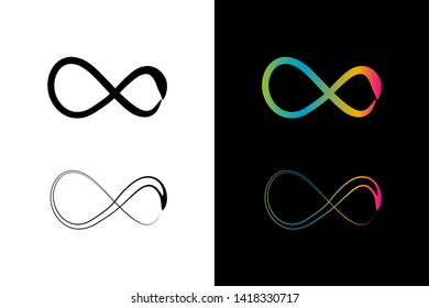 Simple and Clean illustration infinity symbol.