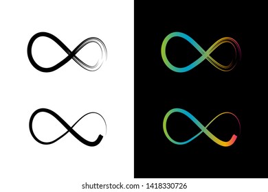 Simple and Clean illustration infinity symbol.