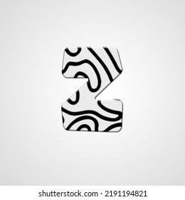 Simple and clean illustration initial logo zebra wood texture.