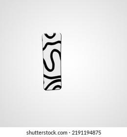 Simple and clean illustration initial logo zebra wood texture.