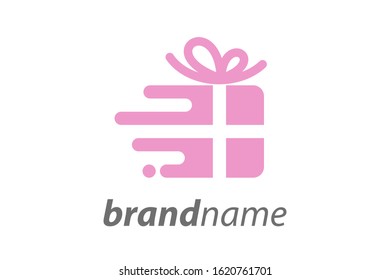 Simple and clean illustration logo design gift.