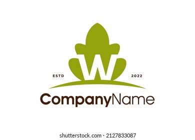 Simple and Clean Illustration logo design Initial W Oaks leaf, logo good for any company and can work as well in a small size.
