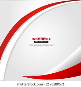 Simple and clean Indonesia independence day design background vector