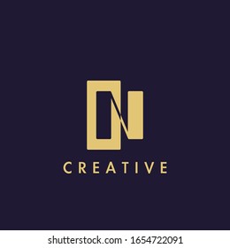 Simple Clean Initial Letter N Logo Icon Vector Design