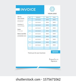 Simple And Clean Invoice Design Template