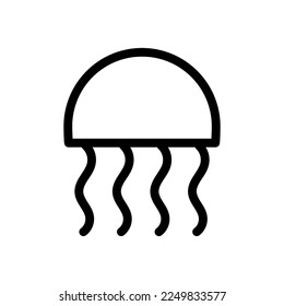 Simple And Clean Jellyfish Vector Icon Illustration