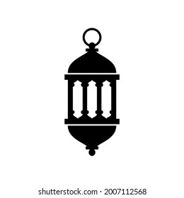 Simple and Clean Lantern Vector Icon Silhouette Illustration