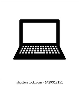 Simple and clean Laptop icon. notebook silhouette icon. PC icon vector.