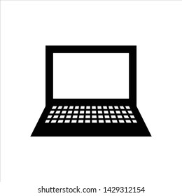 Simple and clean Laptop icon. notebook silhouette icon. PC icon vector.