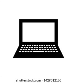 Simple and clean Laptop icon. notebook silhouette icon. PC icon vector.