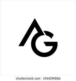 simple clean letter AG ,GA logo design vector template