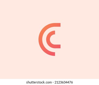 simple clean letter c logo design template, eps10 isolated