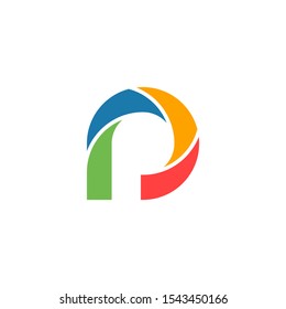 simple and clean letter p logo