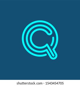 simple and clean letter q logo