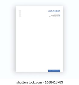 Plantilla de diseño de membrete simple y limpia