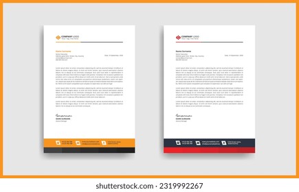 Simple  and Clean Letterhead design template
