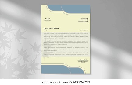 Simple and clean letterhead template for your project. Creative modern letterhead design template for your business.
