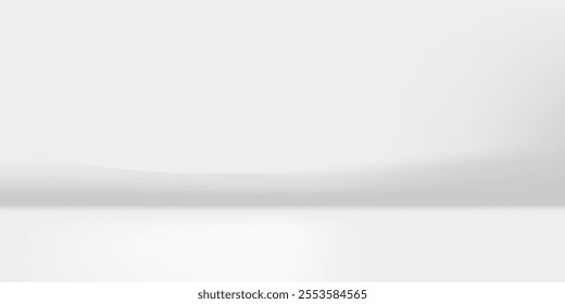 Simple and clean light box space vector design background. Stylish gray abstract card. Trendy blank backdrop texture. Neutral pastel colored surface.