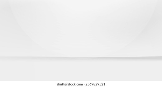 Simple and clean light box space vector design background. Stylish gray abstract card. Trendy blank backdrop texture. Neutral pastel colored surface. 