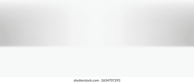 Fondo de diseño de Vector de espacio de caja de luz simple y limpia. Tarjeta abstracta gris con estilo. Textura de fondo en blanco de moda. Superficie de color pastel neutro. Anuncio de diseño. Sala vacía gradiente gris plateado.