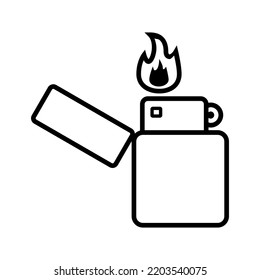 Simple And Clean Lighter Outline Icon Vector Illustration 