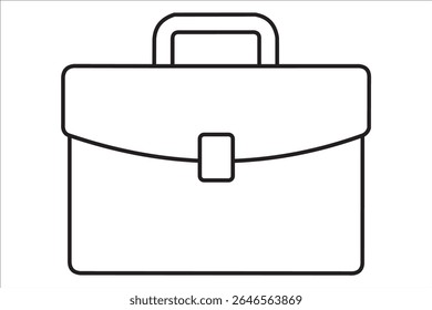  Una ilustración de arte lineal simple y limpia de un maletín, que a menudo se usa para representar negocios, viajes o trabajo.