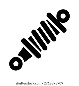 Un icono de línea simple y limpia de un amortiguador de coche.