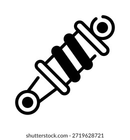 Un icono de línea simple y limpia de un amortiguador de coche.