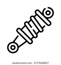 Un icono de línea simple y limpia de un amortiguador de coche.