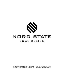 A simple and clean logo about the geometric NS lettering.
EPS 10, Vector.