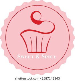 simple clean logo for bakers and home chef . bakery , home cook logo . cupcake logo chili logo. illustration, vector