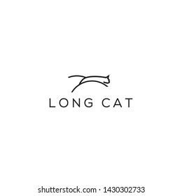 simple and clean logo design with cat icon