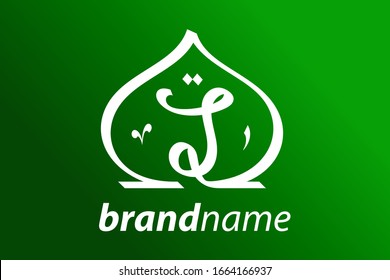 Simple and clean logo design initial J shaped like a Mosque dome.