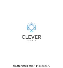 simple and clean logo design with light bulb