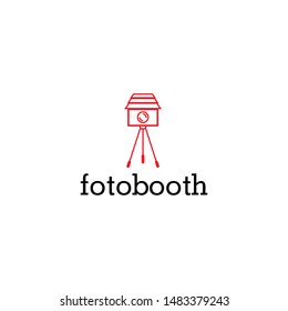 simple, clean logo design with Photobooth camera idea logo design vector icon illustration inspiration