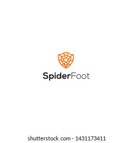 Simple And Clean Logo Design With Spider Web
