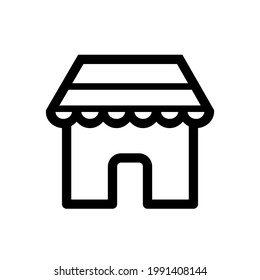 Simple And Clean Marketplace Outline Vector Icon