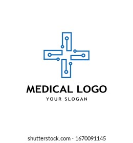 simple and clean medical logo template for your business 