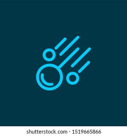 simple and clean meteor finding logo