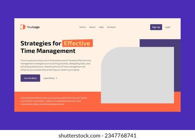 Simple Clean Minimalist Business Landing Page UI Kit Template