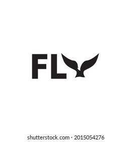 Simple, clean minimalist logo design. vector icon illustration inspiration. eagle or bird-like whale tail or Y. Modern Fly letters logotype, wordmark, initials sign
