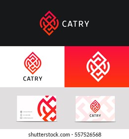 Simple clean minimalistic logo icon sign vector design