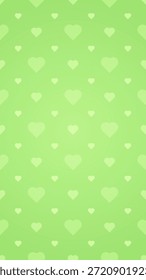 Diseño de fondo de Vertical de patrón de corazón de repetición verde claro minimalista simple