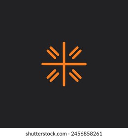 simple clean modern aesthetic orange logo vector illustration template design