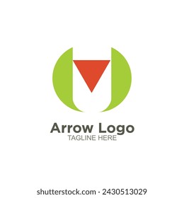 Elemento de logotipo de flecha moderna limpia simple